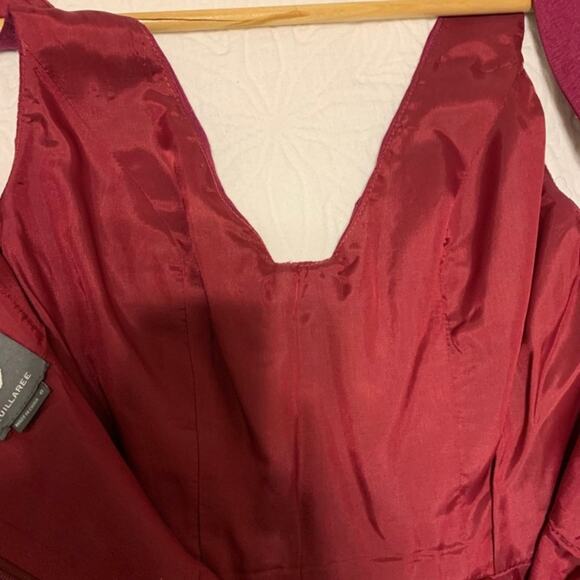 BHLDN Anthropologie Vivacity Fuschia Fit and Flare Deep V Sleeveless Mini Dress - Picture 12 of 14